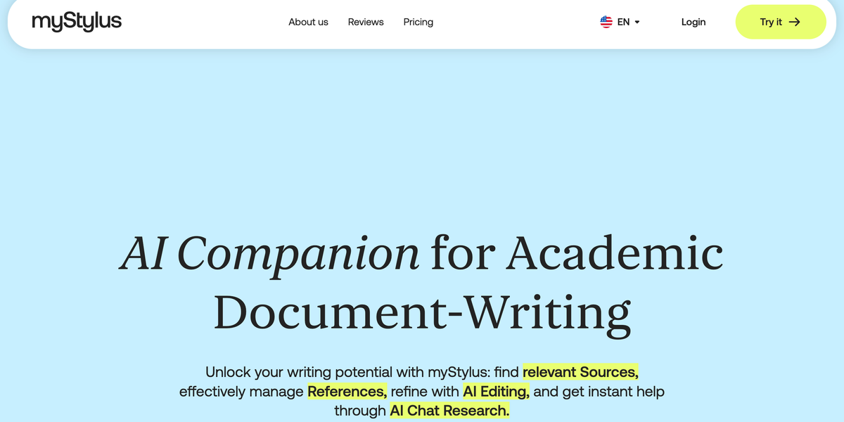 myStylus: Your AI-Powered Academic Writing Assistant Feature image