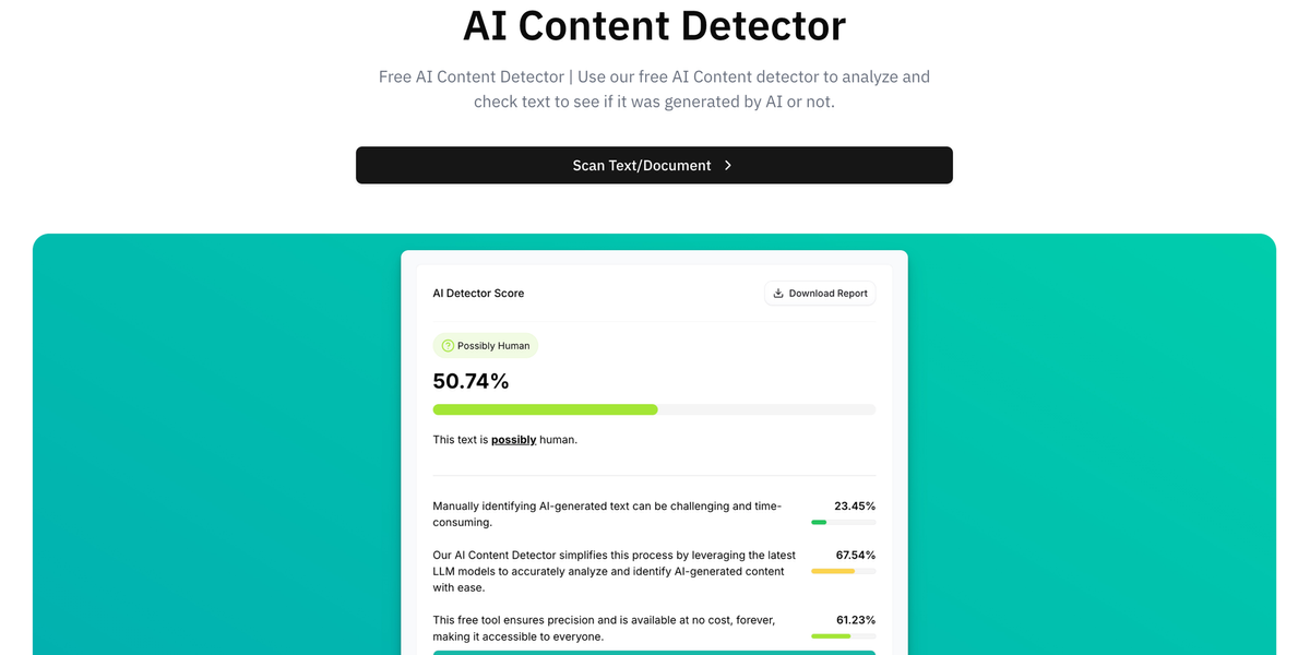 Review of TryLeap's Free AI Content Detector: Advanced AI Detection Simplified Feature image