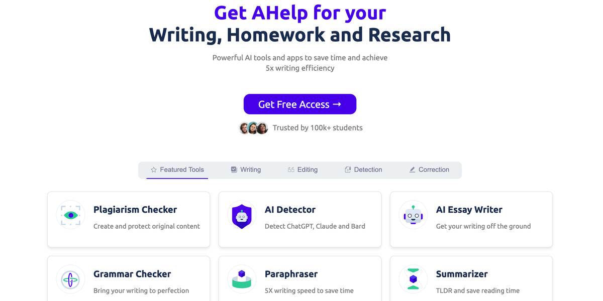 AHelp: Revolutionizing Academic Writing with AI-Powered Tools Feature image