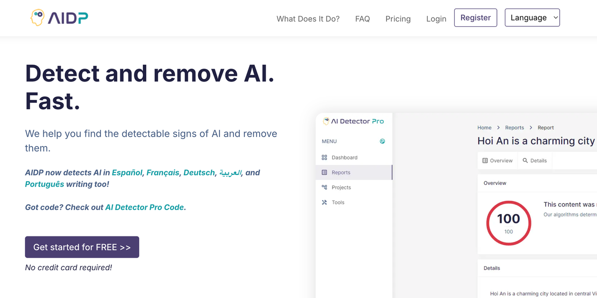 AI Detector Pro: Comprehensive AI Detection and Humanization Tool Feature image