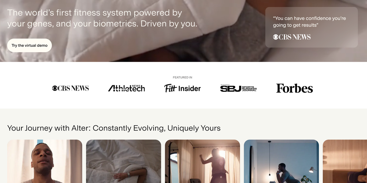 Alter: Revolutionizing Personalized Fitness with DNA and Biometric Insights Feature image