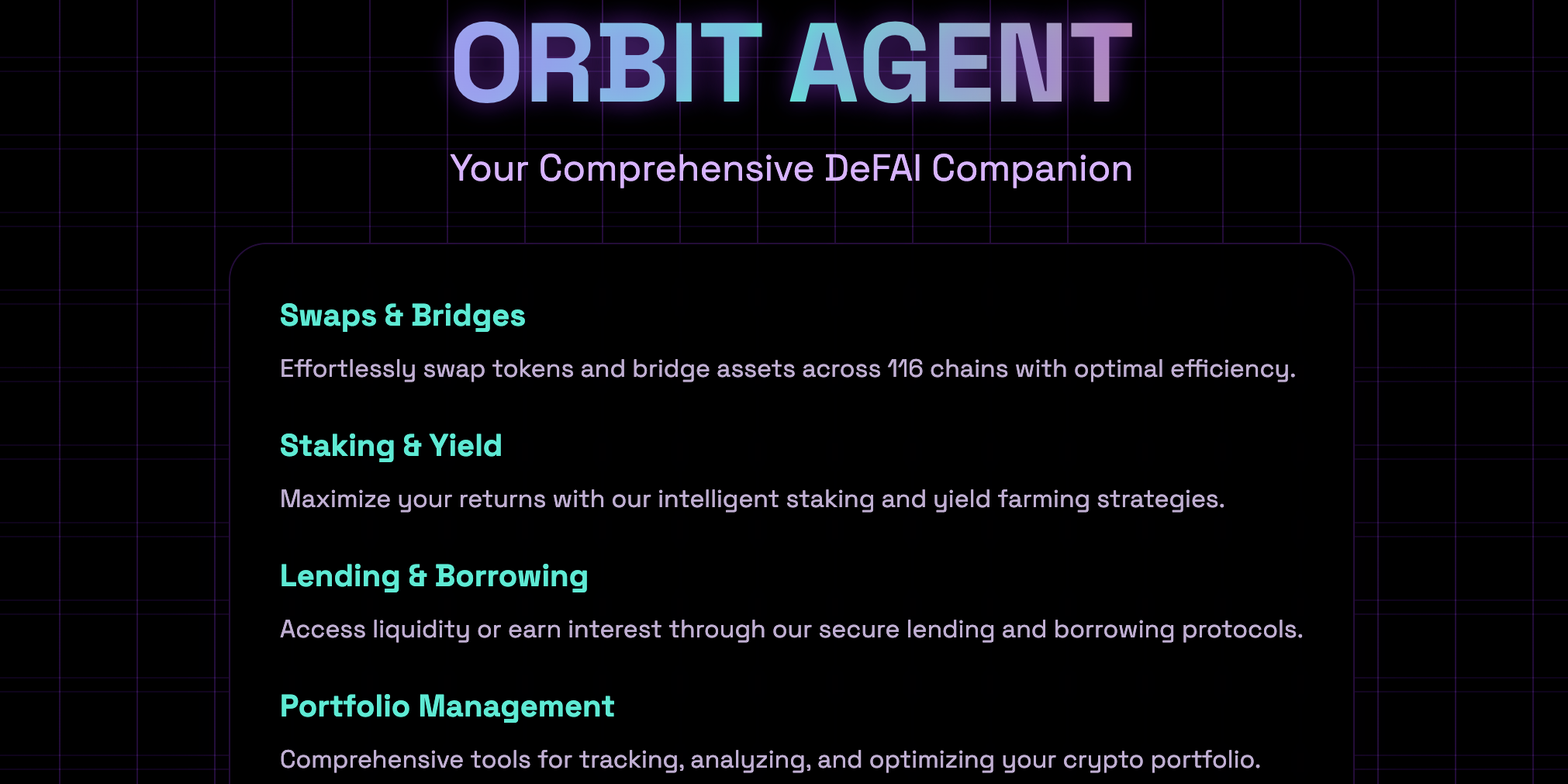 Orbit: Revolutionizing DeFi with AI Integration Post image